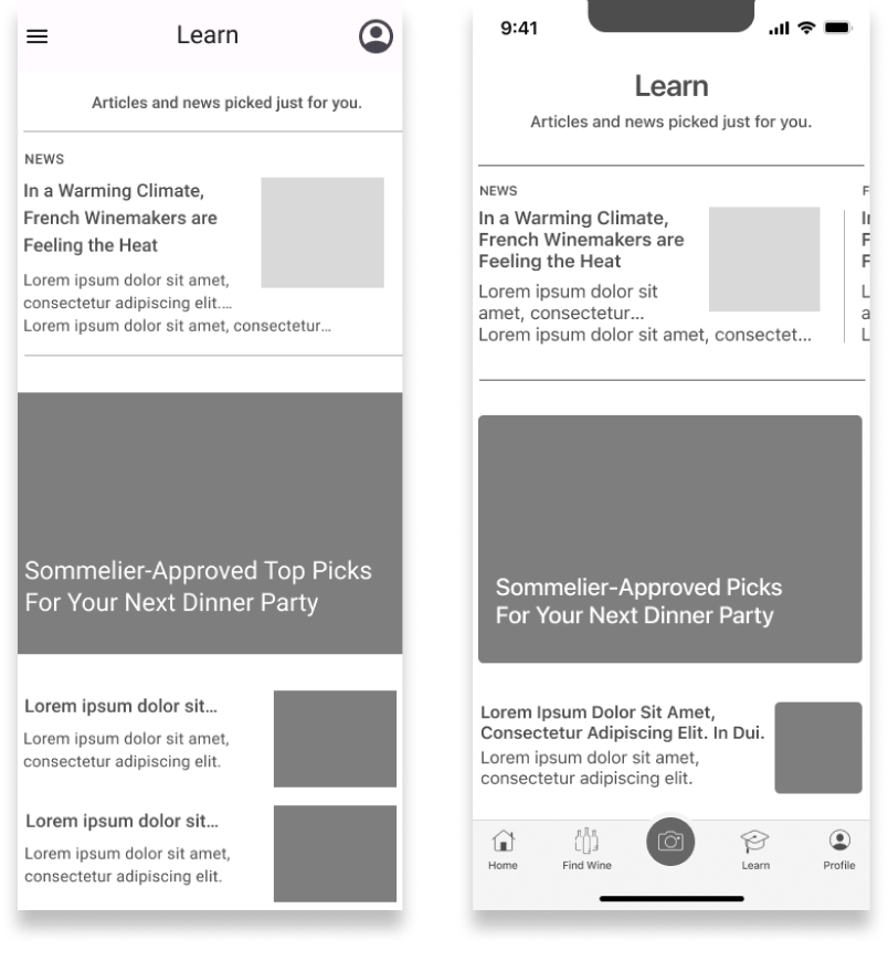 low fidelity wireframes